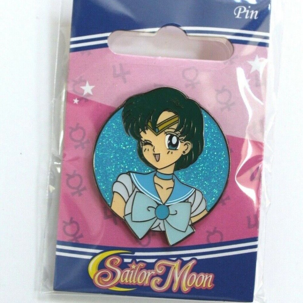 Sailor Moon Sailor Mercury Glitter Enamel Pin